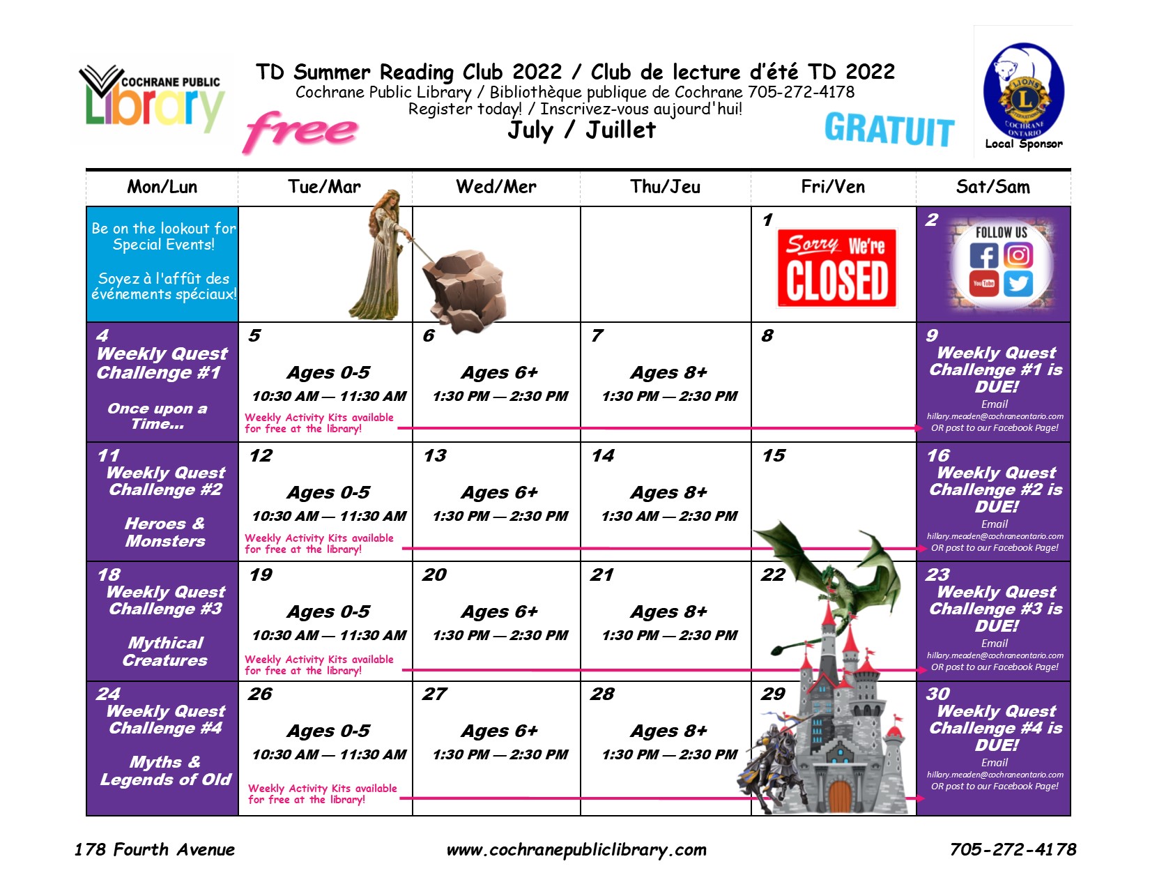 Calendar Schedule July 2022